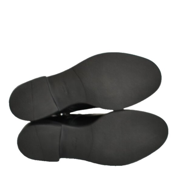 New! PRADA ‘Spazzolato’ Chocolate Leather Combat Boots Black 10.5 US DD222B - Picture 8 of 10